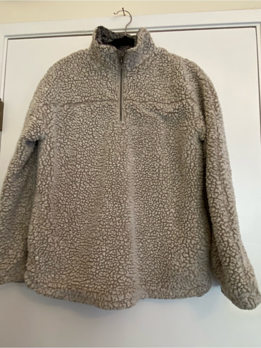 Thread & Supply Kids Sherpa Half-Zip Jacket - Taupe